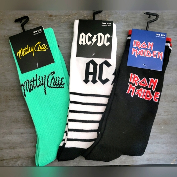 HEAVY METAL SOCKS - 3 PAIRS SIZE 7-12 - Picture 1 of 4